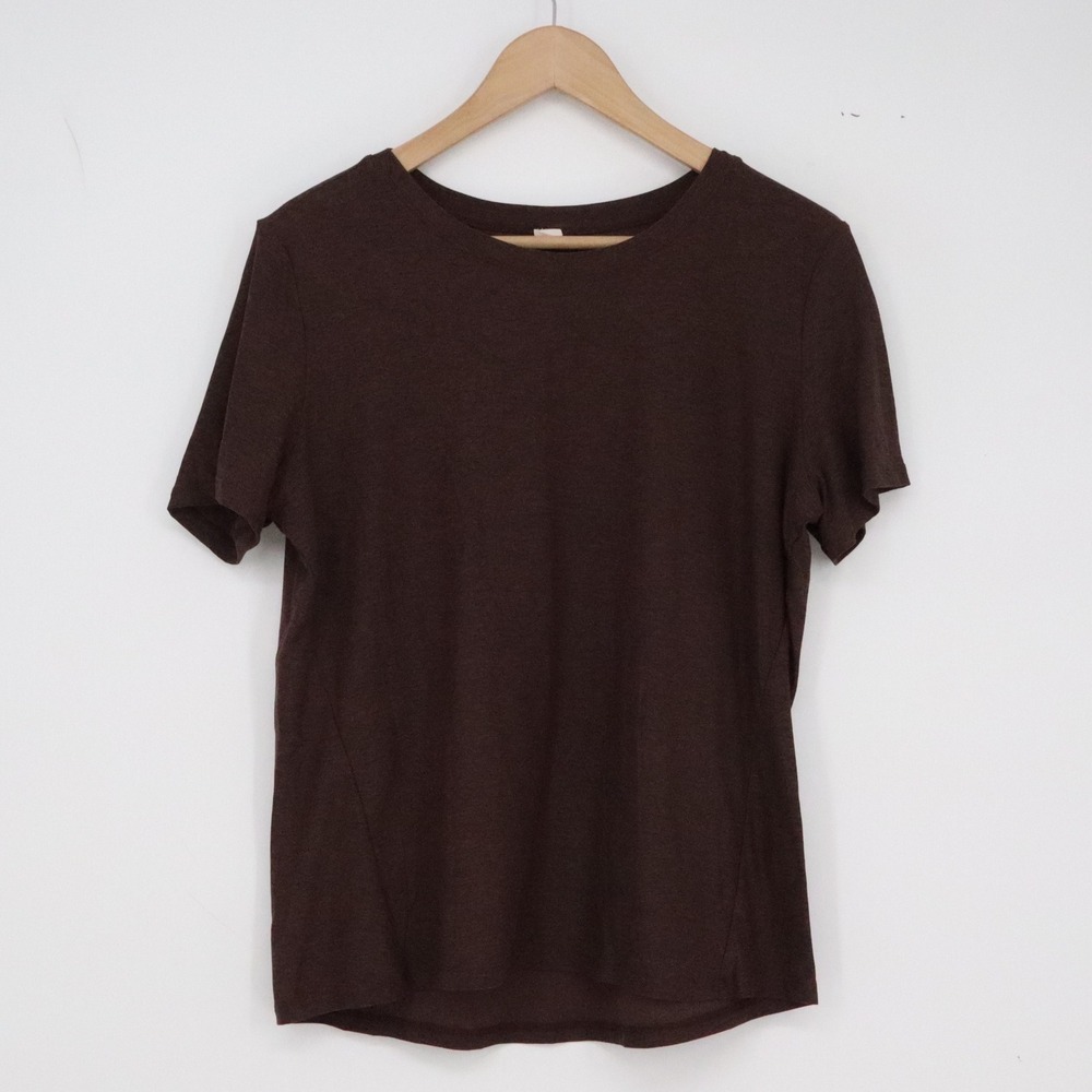 Unbranded T-Shirt Womens M Basic Short Sleeve Brown Crew Neck Excellent
